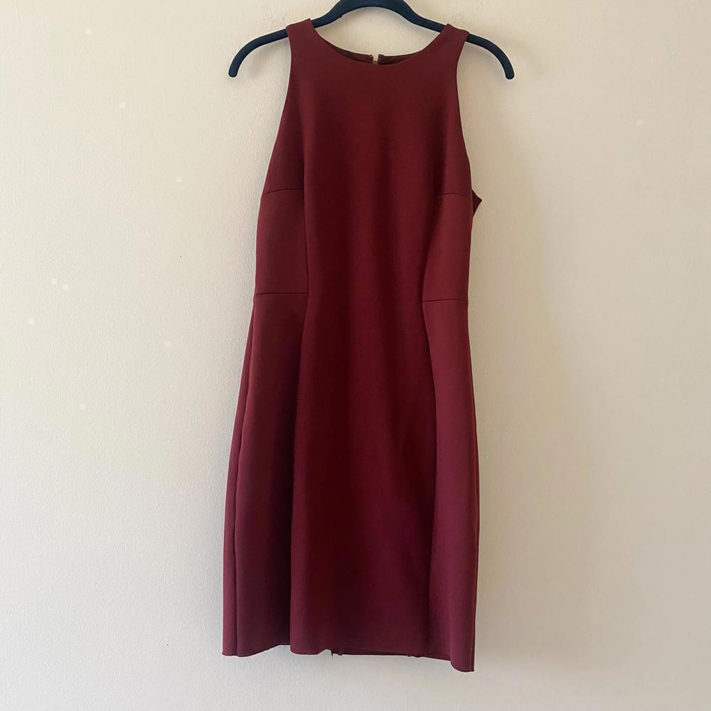 MANGO burgundy a-line mini dress